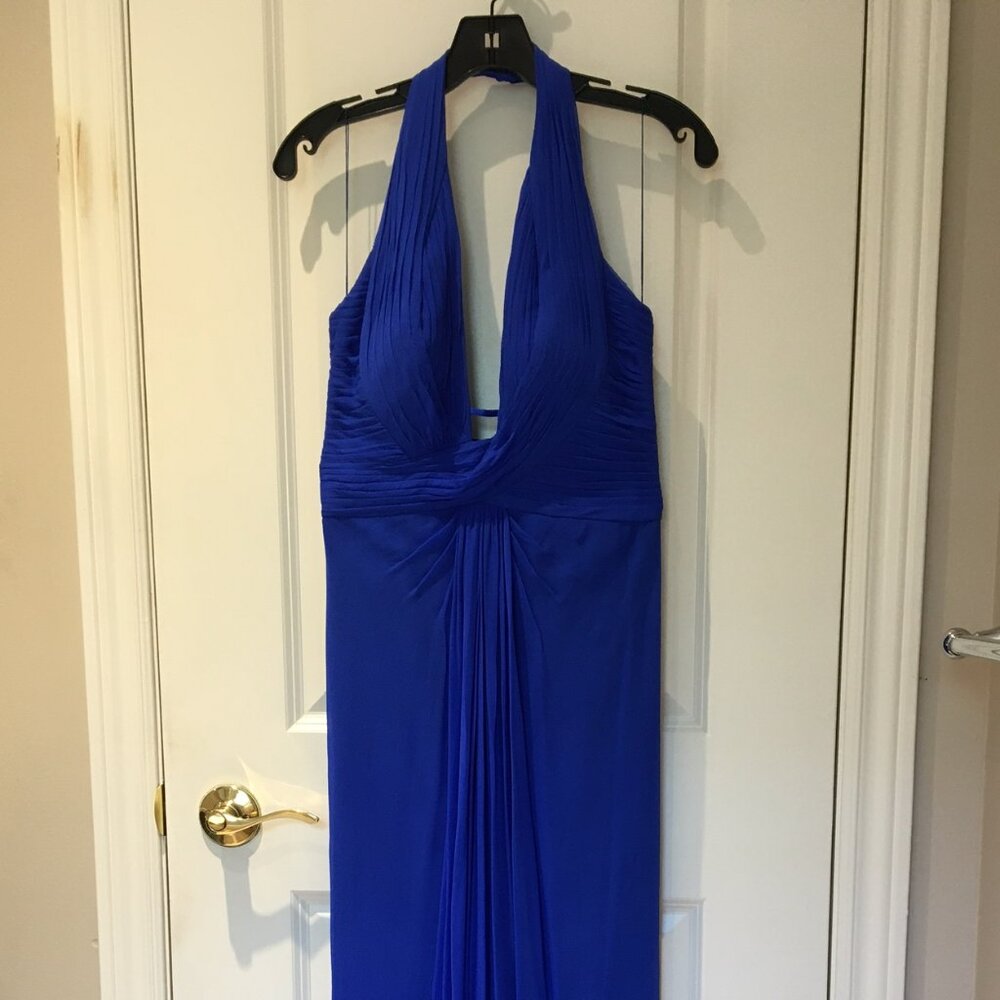 Backless halter neck silk gown,  US 8, fits like 4-6, NWOT